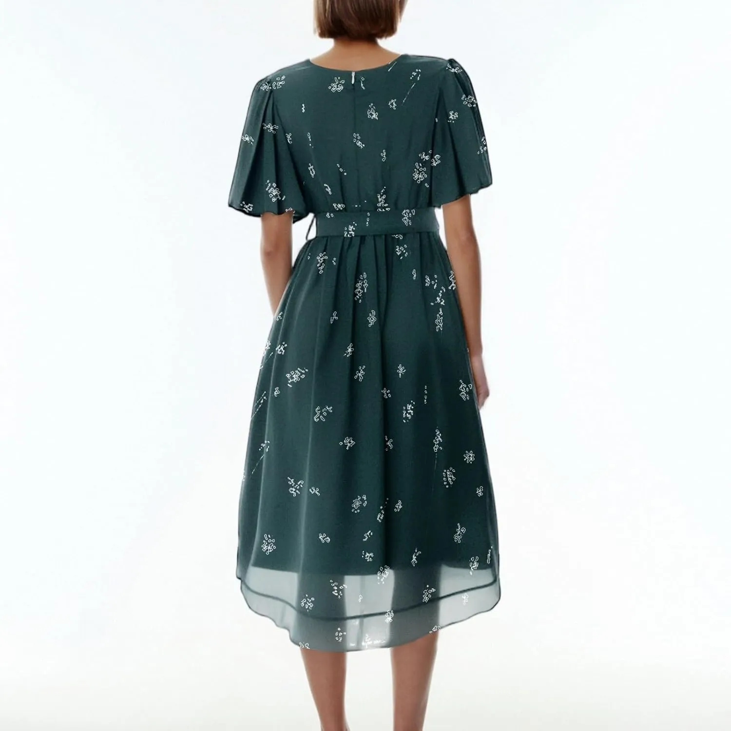 Formal Dresses for Women,Wrap Flowy Wedding Womens Midi Dress Chiffon Summer Sexy Dresses for Women Prom Cocktail