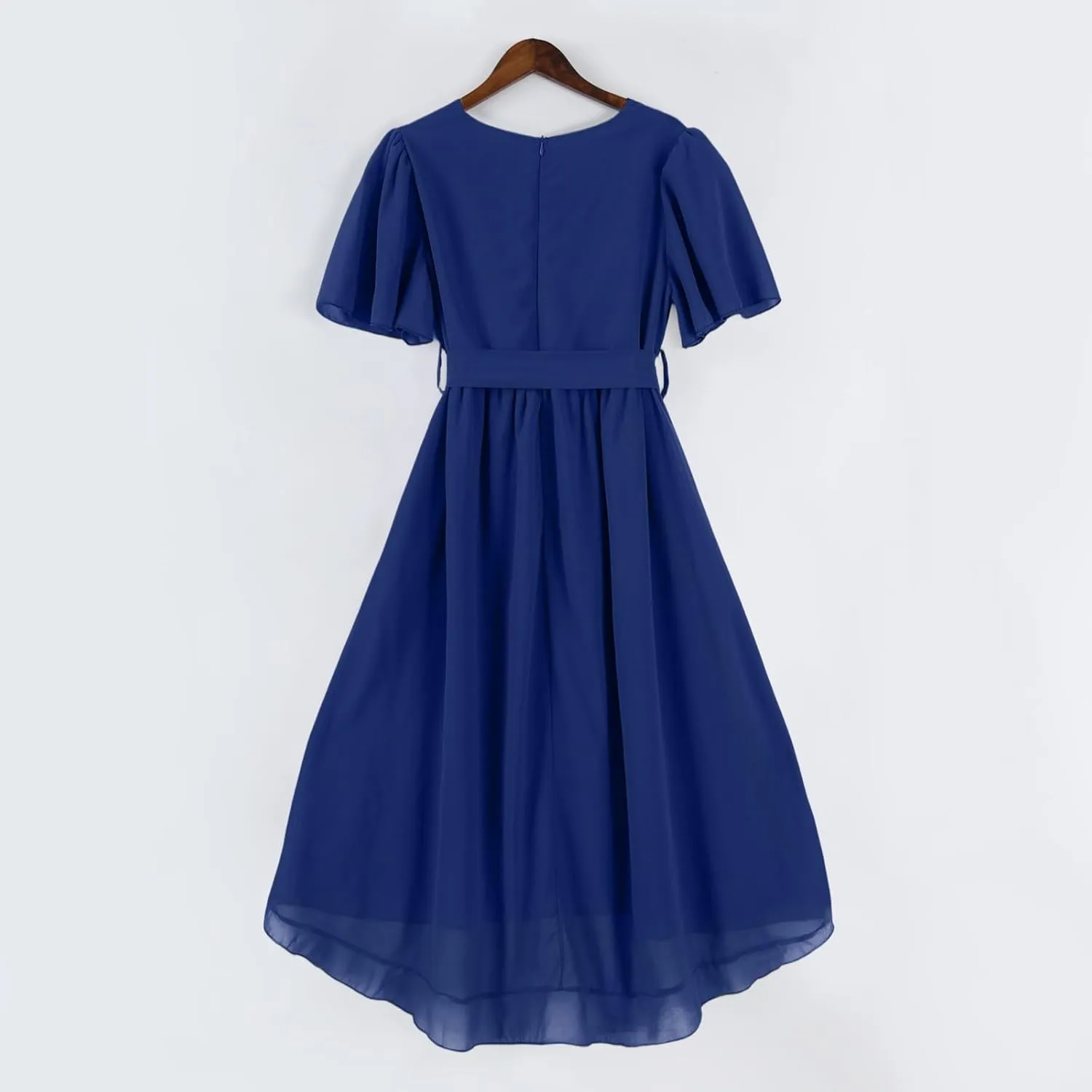 Formal Dresses for Women,Wrap Flowy Wedding Womens Midi Dress Chiffon Summer Sexy Dresses for Women Prom Cocktail