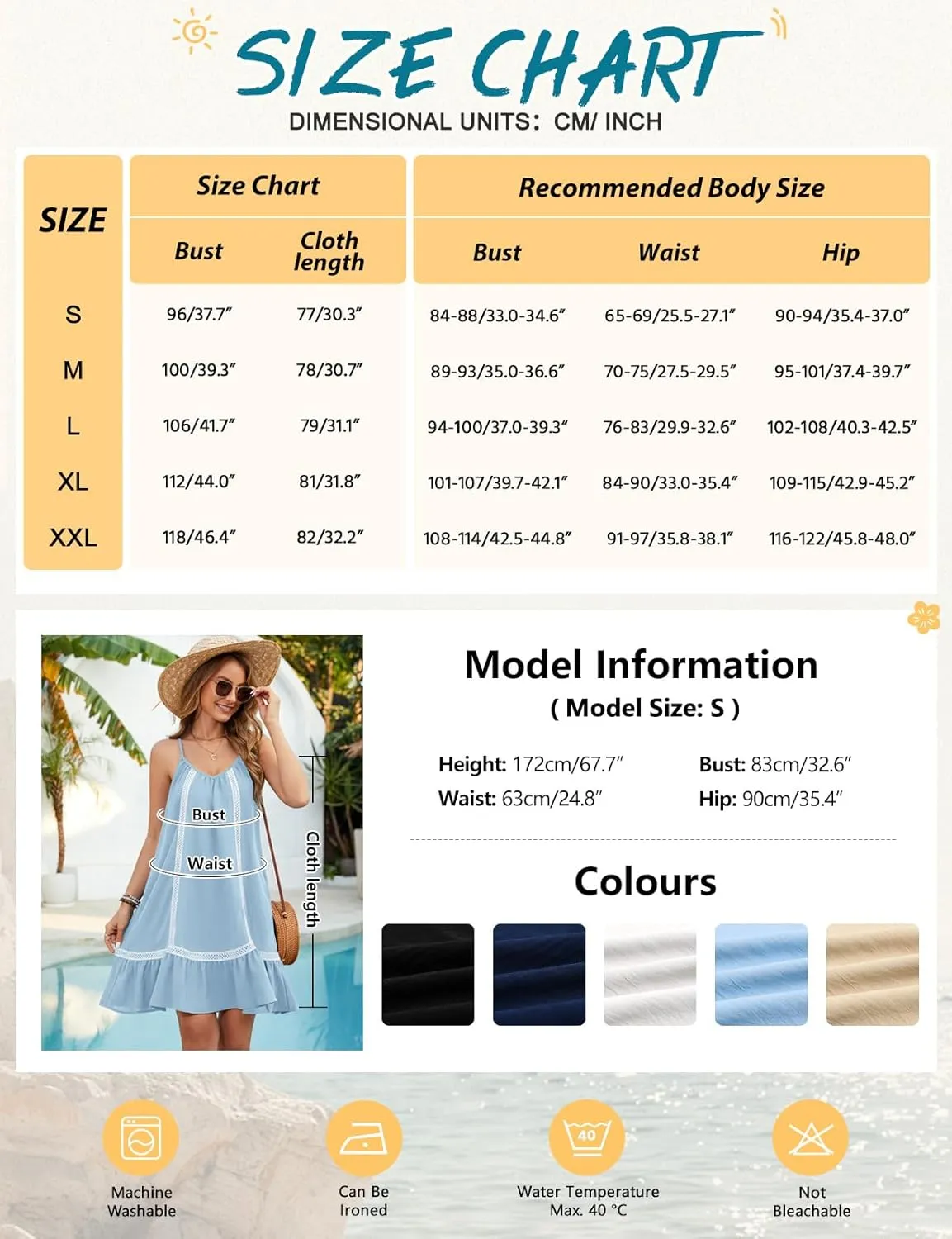 HEEKPEK Womens Bathing Suit Cover Up Spaghetti Strap Sleeveless Dress Summer Beach Flowy Sundresses Swimsuit Swimwear Coverup