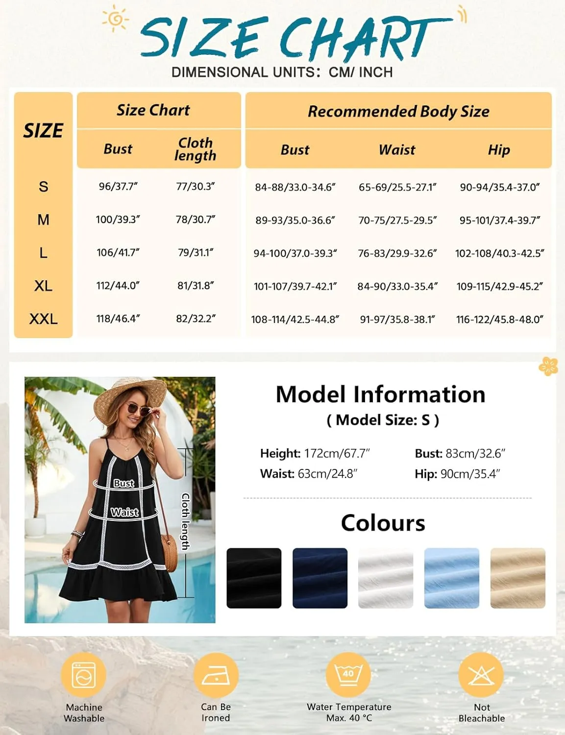 HEEKPEK Womens Bathing Suit Cover Up Spaghetti Strap Sleeveless Dress Summer Beach Flowy Sundresses Swimsuit Swimwear Coverup