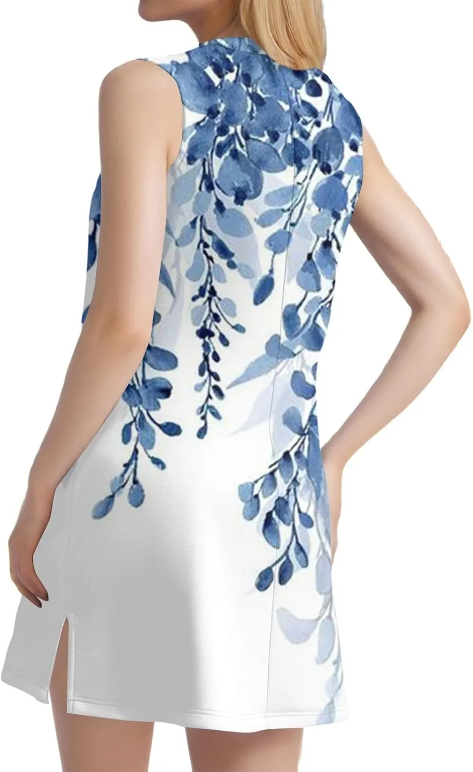 Hip Summer Sports Sundress Ladies Oversize Tanks Loose Fit Dress for Women Printed V Neck Comfort Dresses