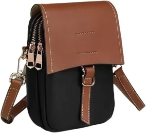 JSEIAJB Mobile Phone Bag Women's New Genuine Leather Small and Lightweight Shoulder Bag Fashionable Small Bag Cowhide Women's Crossbody Bag(D)