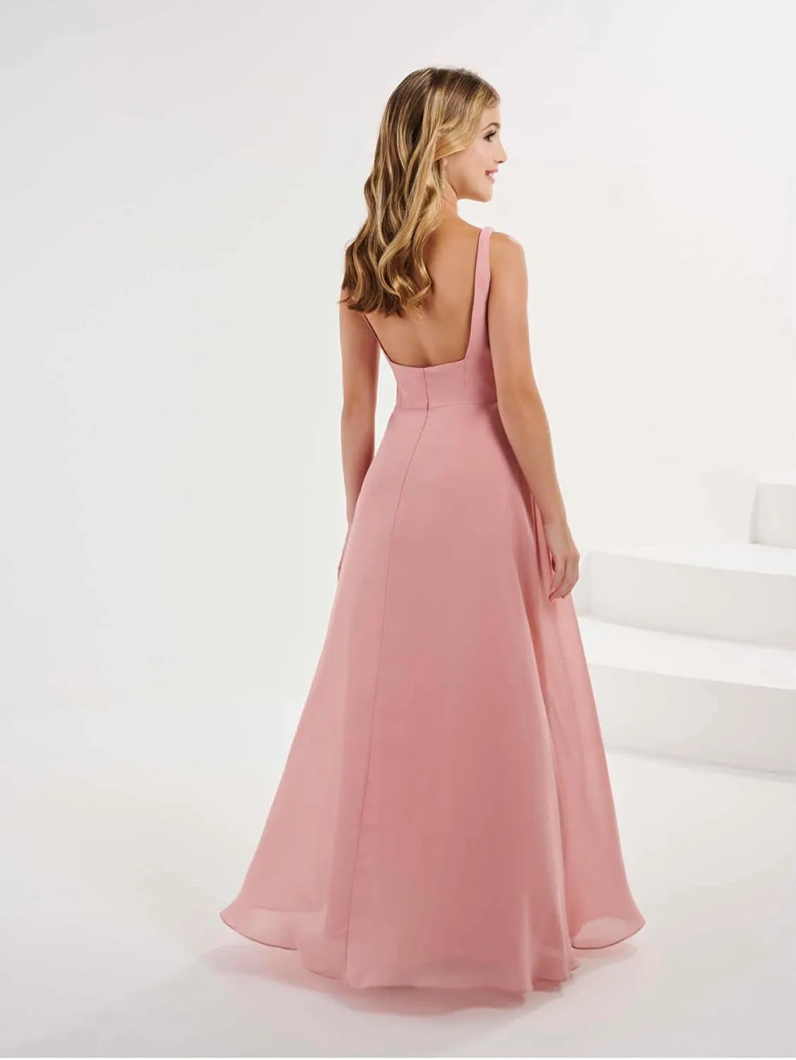 Junior Girls Bridesmaid Dress for Wedding Chiffon Straps Flower Girl Dresses for Teen 2025 Wedding Guest Pageant
