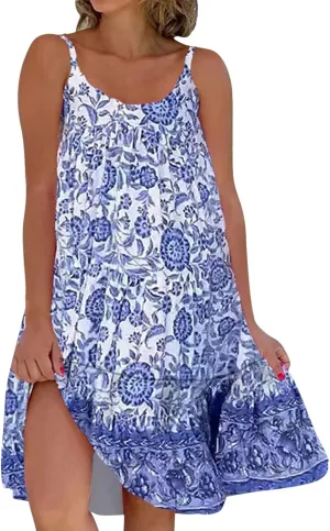 Kaftan Dresses for Women Beach Cover Up Strapless Floral Sundress Tropical Vacation Swimwear