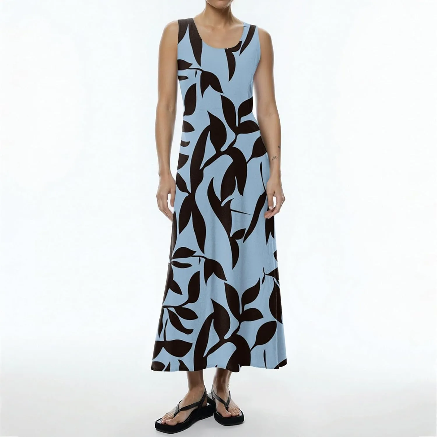 KUIOLYPOER Women Summer Dresses 2025 Casual Button V Neck Pocket Holiday Dress Floral Sundress Boho Beach Dress