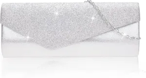 Larcenciel Women's Evening Handbag, Glitter Sequins Envelope Clutch Purses w/Chain for Mother's Day Gift Party Prom Cockta