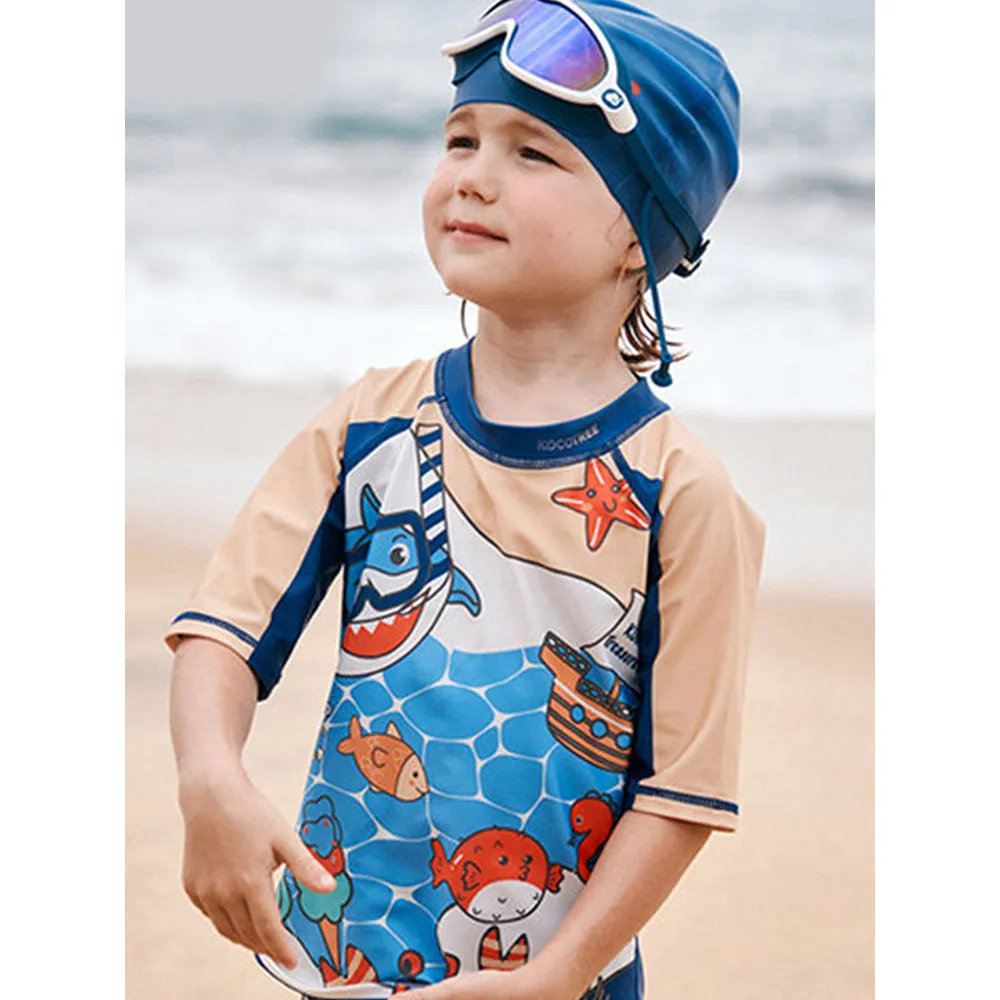 Little Surprise Box 2 PCS Under Sea theme Tshirt & Shorts set Swimwear for Kids & Toddlers