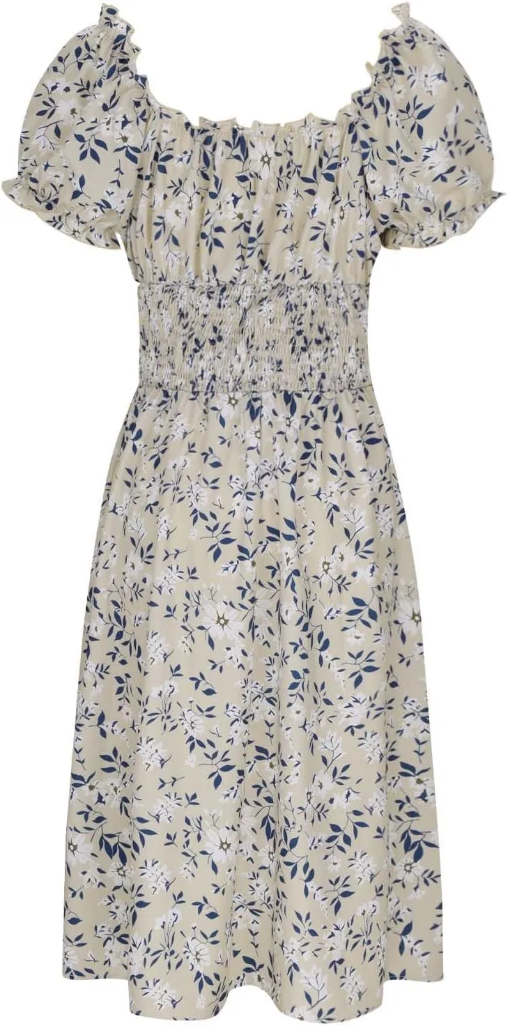 Maxi Dresses for Women Summer Vocation Short Sleeve V Neck Casual Dress A Line Loose Fit Flowy Long Dress