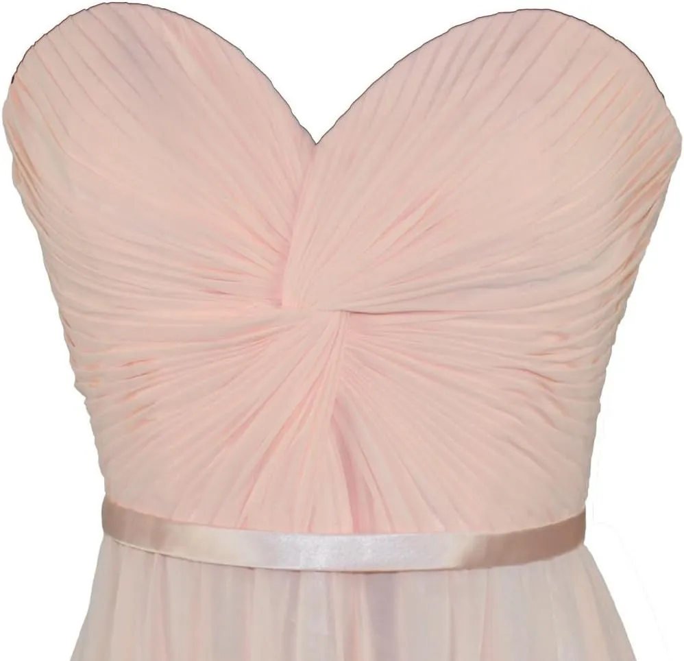 Meier Women's Strapless Sweetheart Pleated Evening Prom Dress