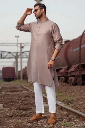 Men's Kurta in Fawn SKU: EA3032-FAWN