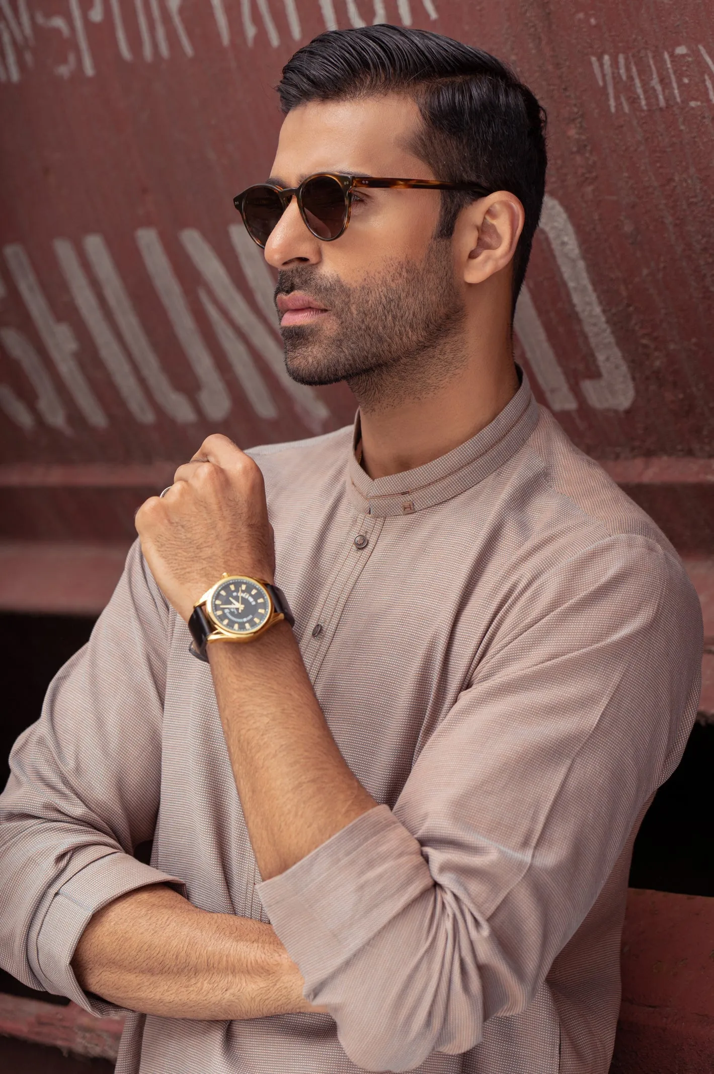 Men's Kurta in Fawn SKU: EA3032-FAWN