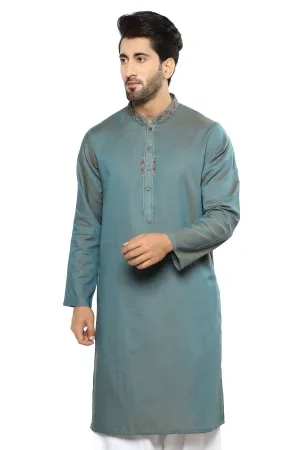 Men's Kurta in Green SKU: EA2927-GREEN