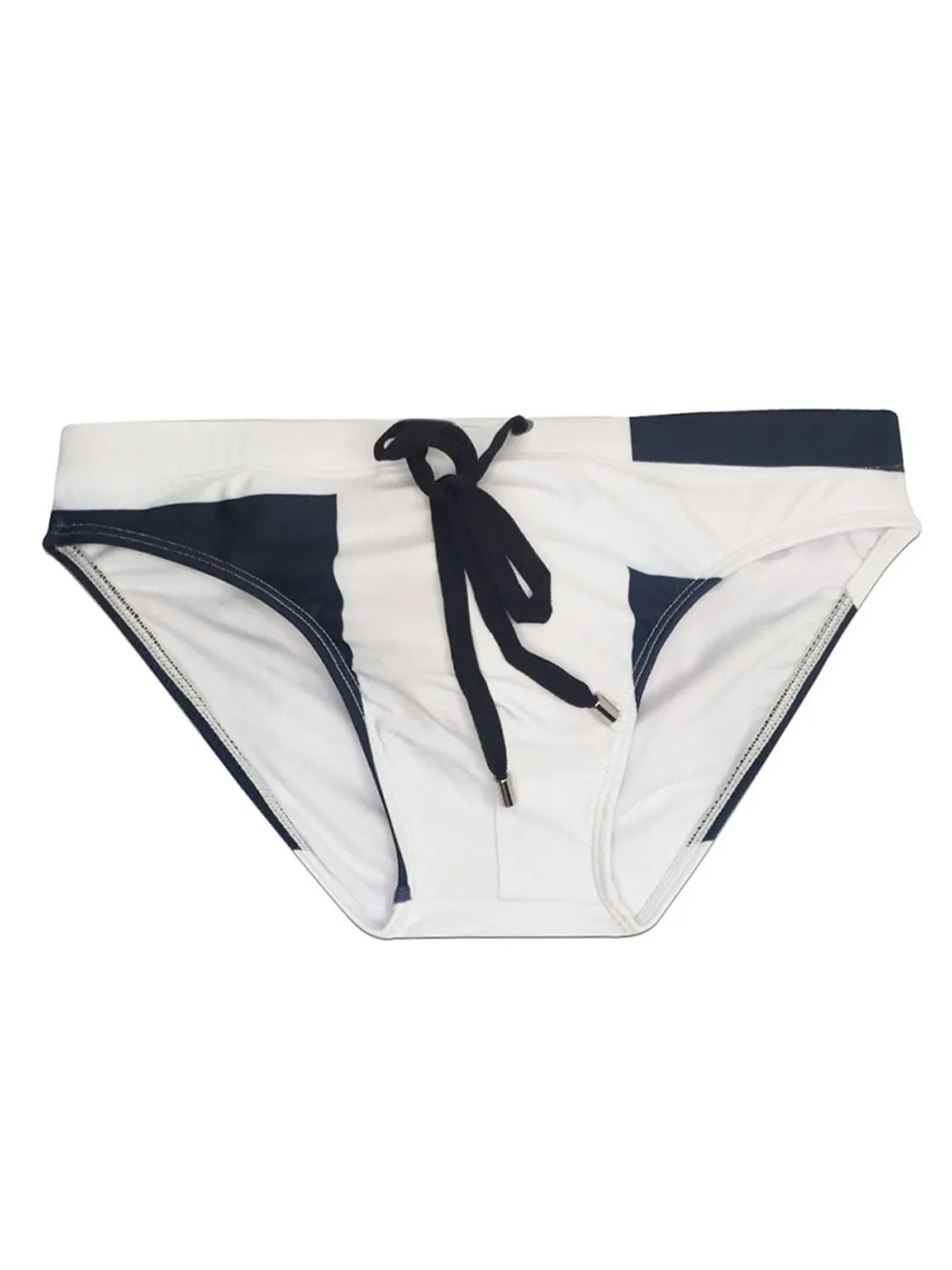Men's Spliced Color Swim Briefs with Sponge Mats