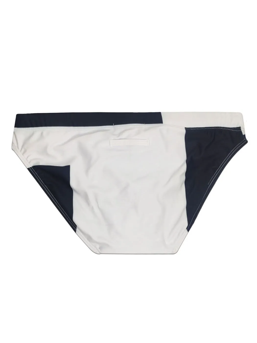 Men's Spliced Color Swim Briefs with Sponge Mats