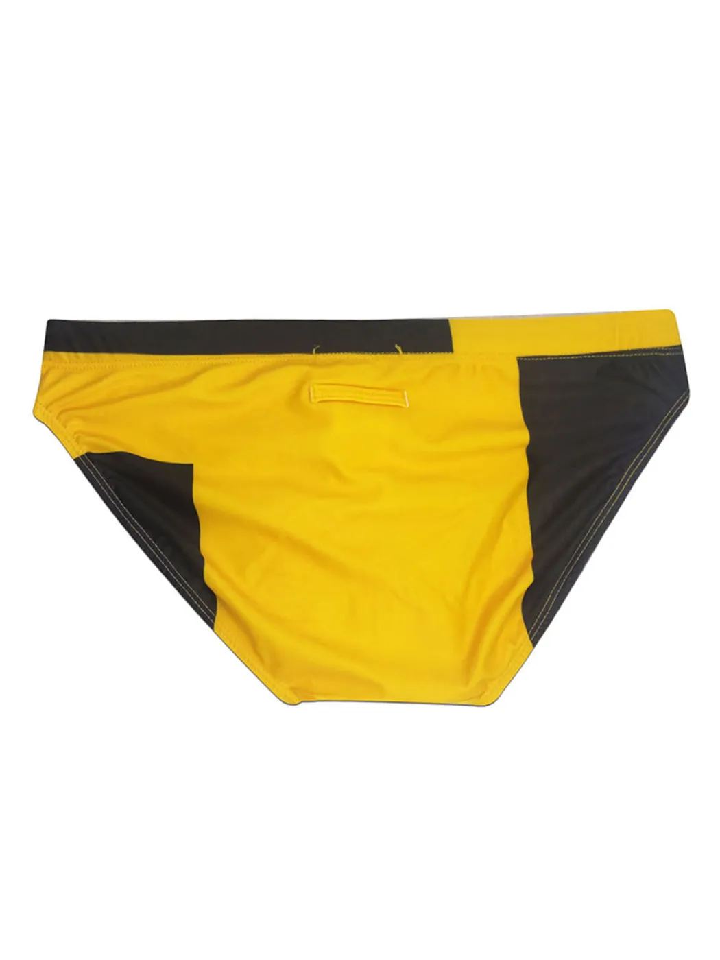 Men's Spliced Color Swim Briefs with Sponge Mats