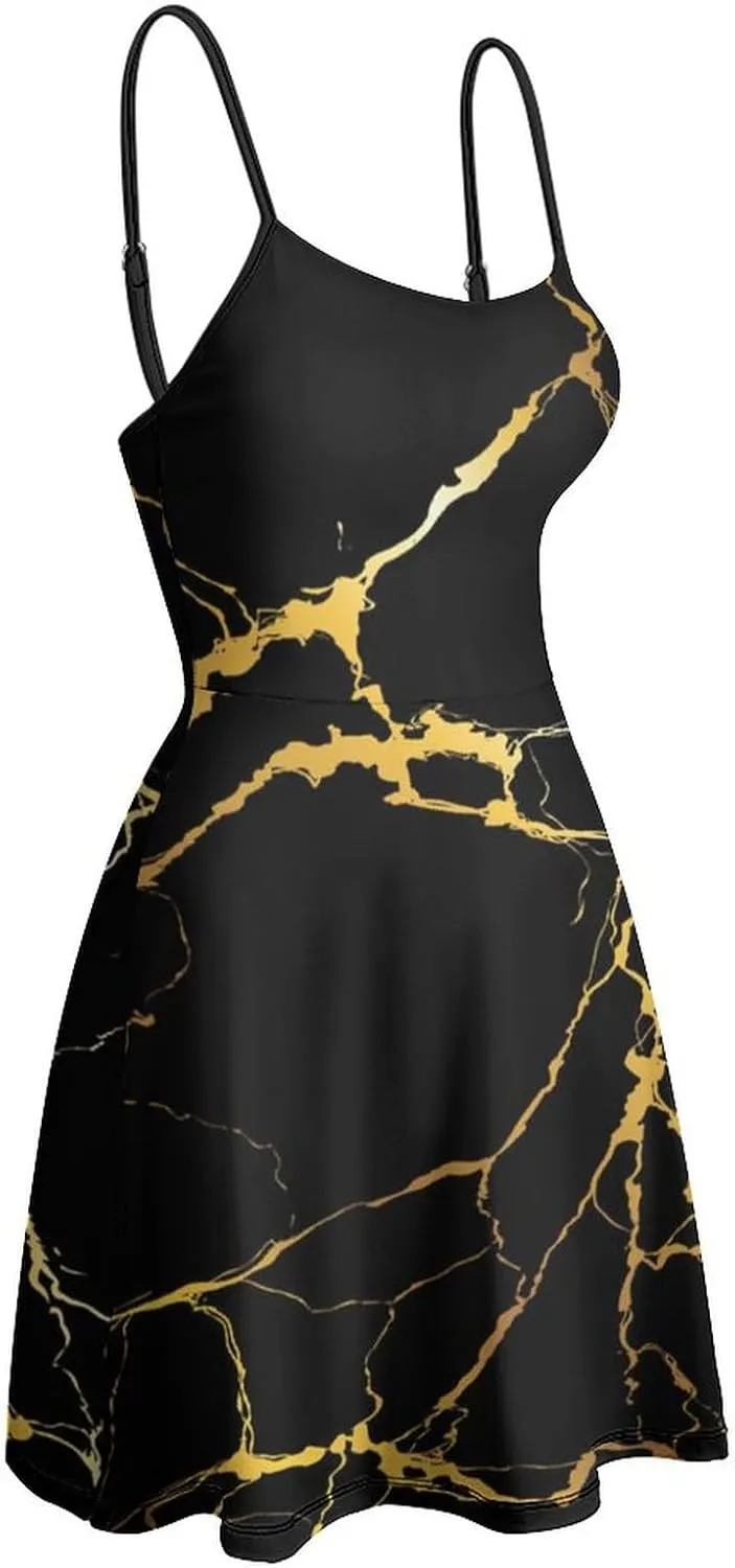 NiYoung Women's Sleeveless Spaghetti Strap Wedding Guest Party Dress Backless Dresses