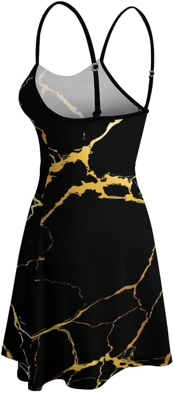 NiYoung Women's Sleeveless Spaghetti Strap Wedding Guest Party Dress Backless Dresses