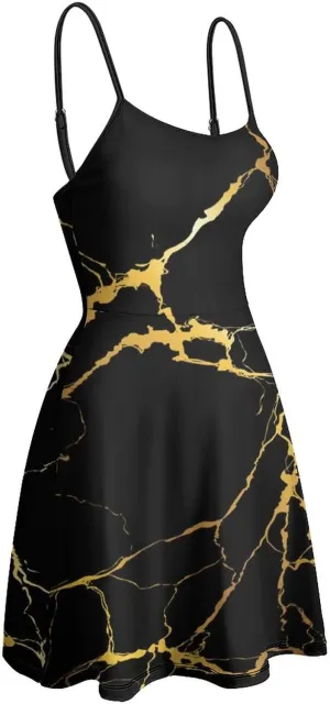 NiYoung Women's Sleeveless Spaghetti Strap Wedding Guest Party Dress Backless Dresses