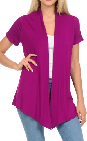 Pastel by Vivienne Women's Short Sleeve Open Front Vest