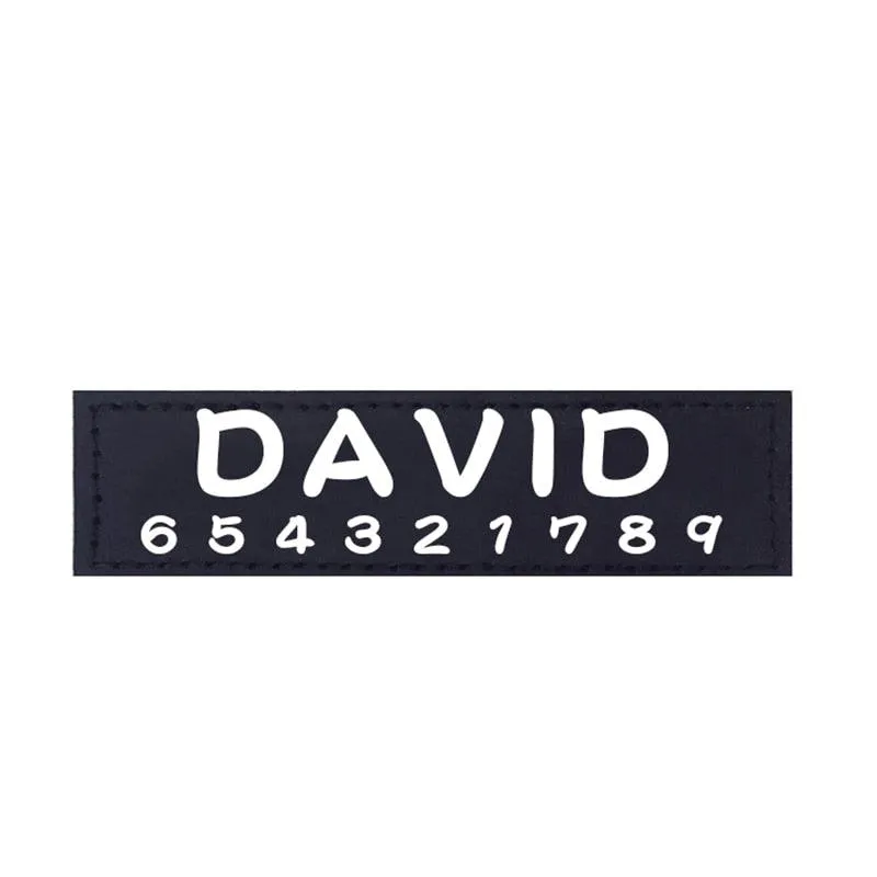 Personalized Dog Harness Labels Pair