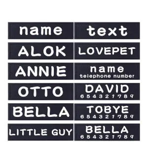 Personalized Dog Harness Labels Pair