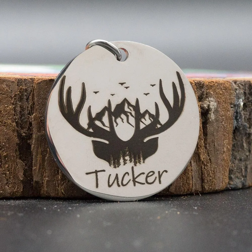 Personalized Engraved Round Dog ID Tag