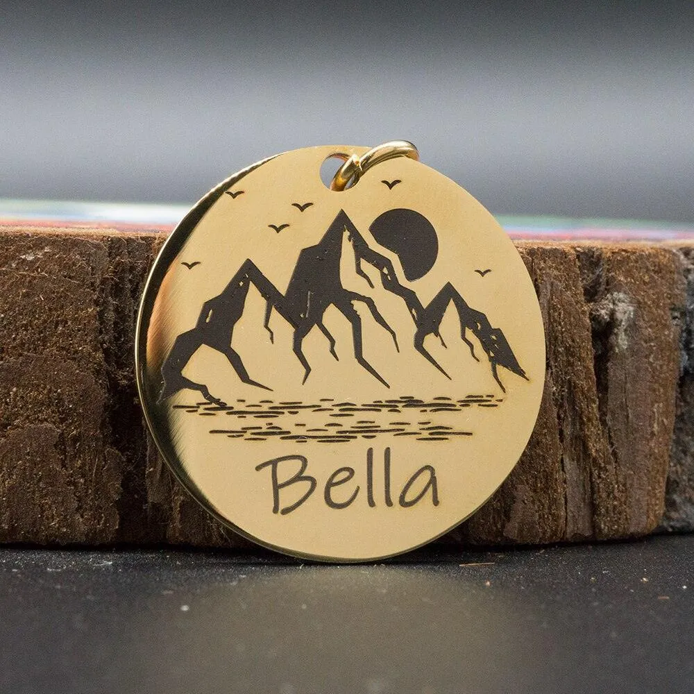 Personalized Engraved Round Dog ID Tag