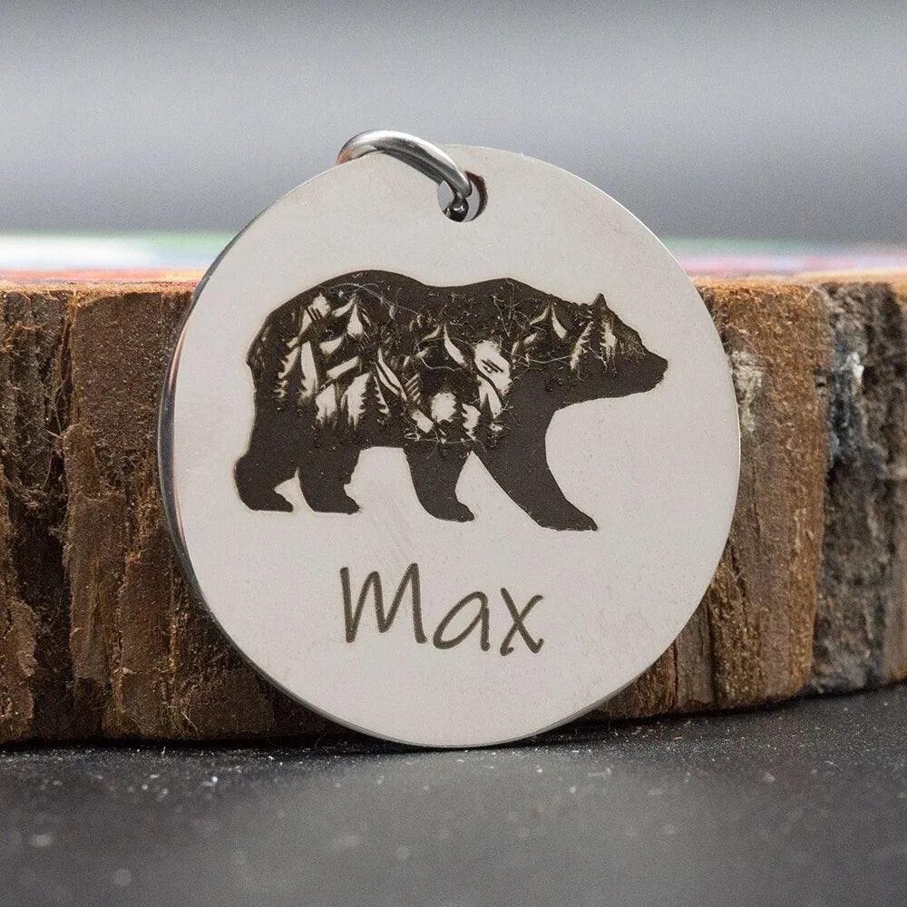 Personalized Engraved Round Dog ID Tag