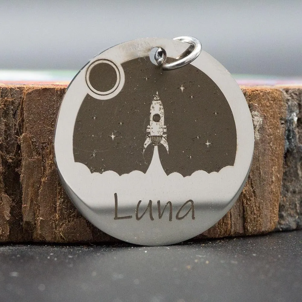 Personalized Engraved Round Dog ID Tag