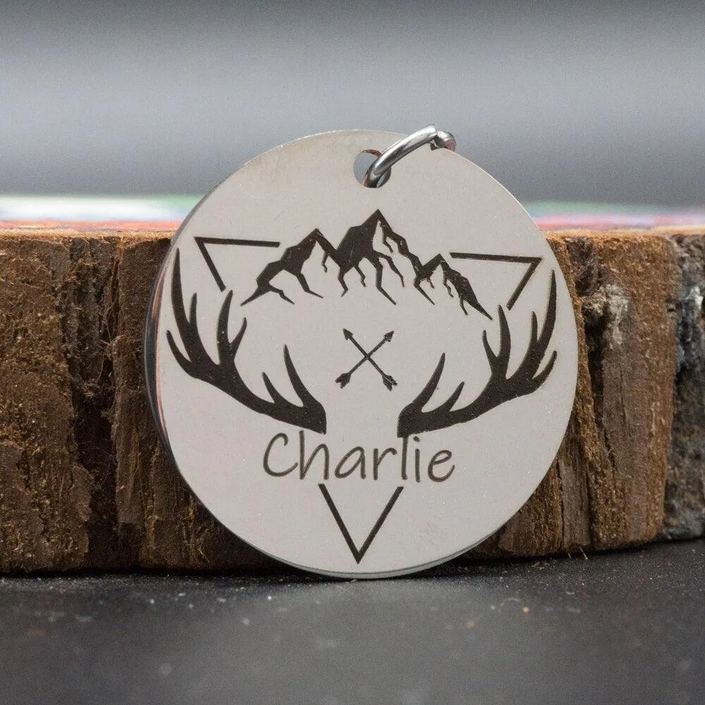 Personalized Engraved Round Dog ID Tag