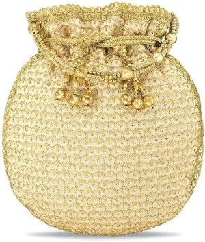 Potli Bags for Women Evening Bag Clutch Ethnic Bride Purse with Drawstring (FPB03)