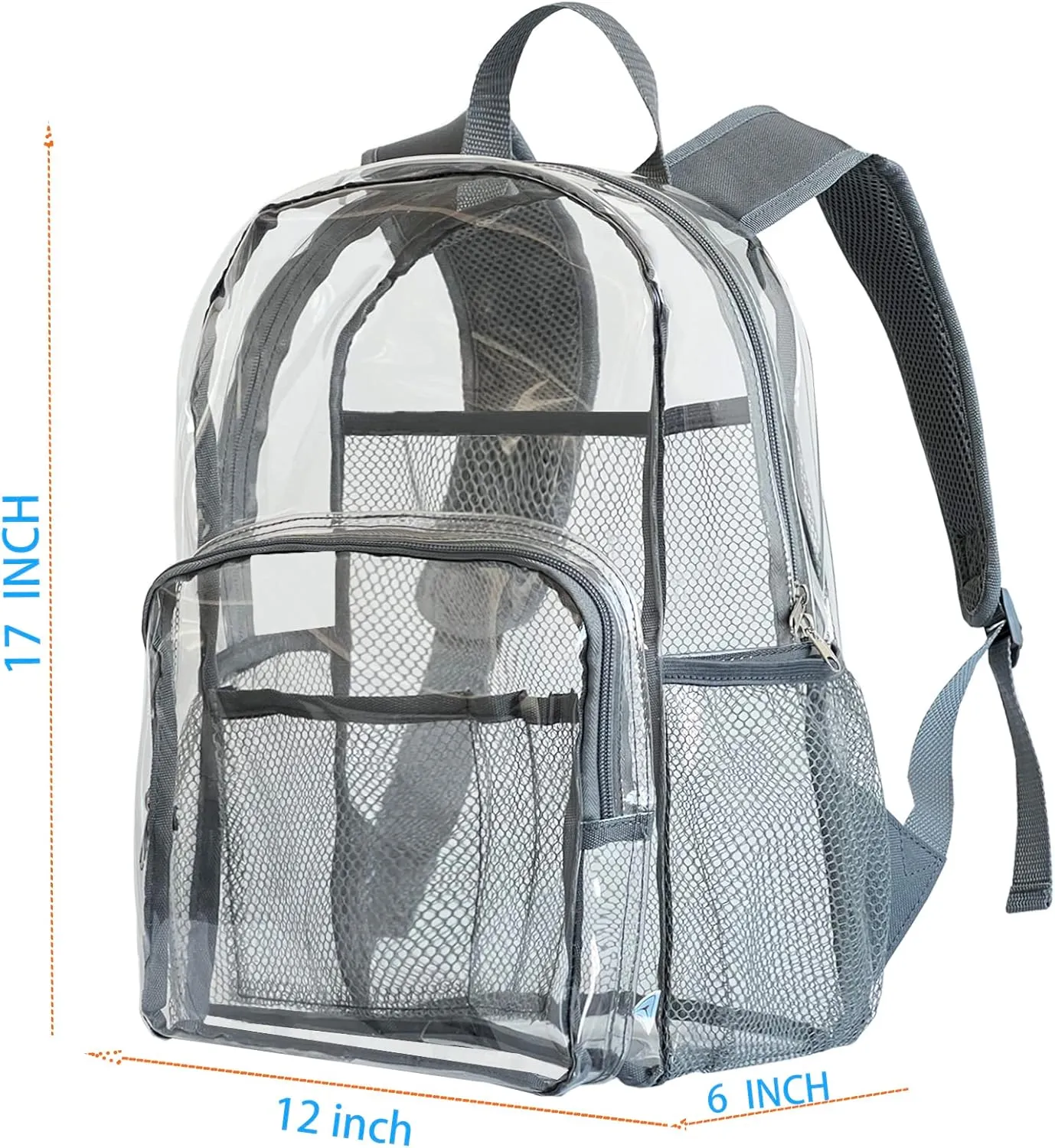 Purple Clear Backpack Heavy Duty - Large See Through Pvc Bookbag for Girls Women Stadium Approved Transparent Plastic Backpacks for School Concert Sport Venues Work Travel