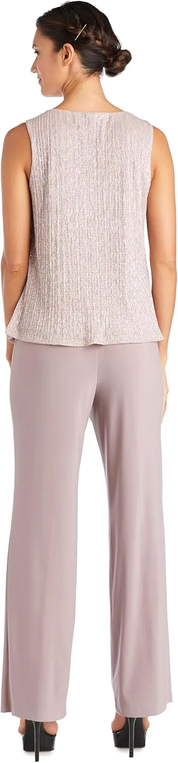 R&M Richards Womens 3PC Pants Open-Front Blazer