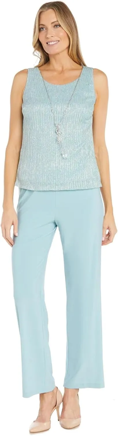 R&M Richards Womens 3PC Pants Open-Front Blazer