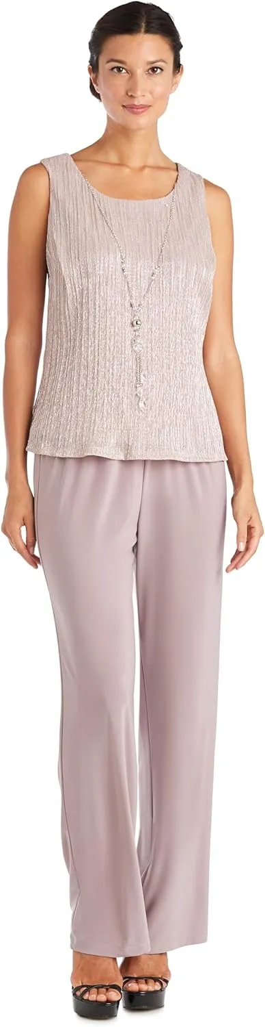 R&M Richards Womens 3PC Pants Open-Front Blazer