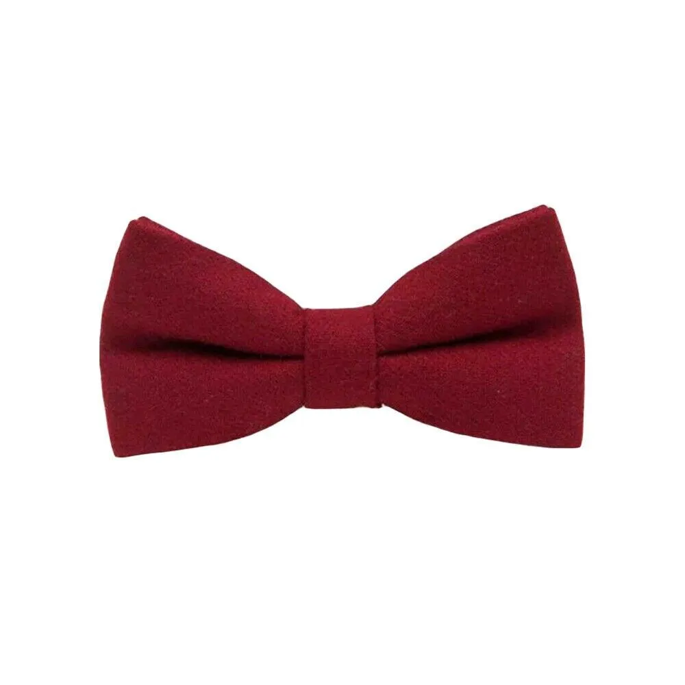 Retro Wool Bow Tie Pre-Tied