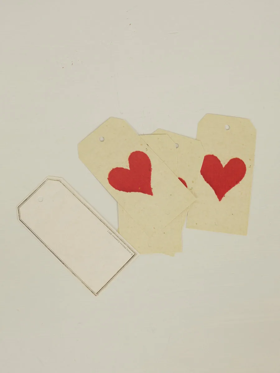 Set of 5 Gift Tags - Heart