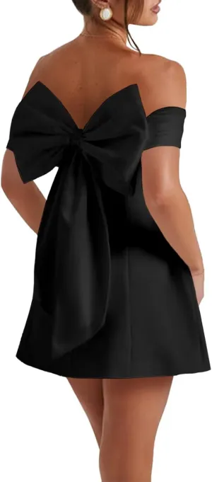 Sevintage Short Wedding Dresses for Bride with Bow Simple 2025 Homecoming Dress Cocktail Prom Gowns