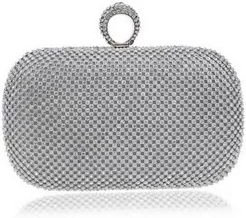 Sparkly Rhinestone Evening Clutch for Women  Glitter Formal Purse with Removable Chain Strap for Wedding, Prom, Party