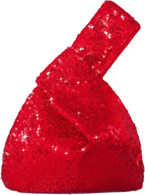 SquarePie Sequin Evening Bag Wrist Handbag Glitter Clutch Phone Wallet Purse Portable Pouch