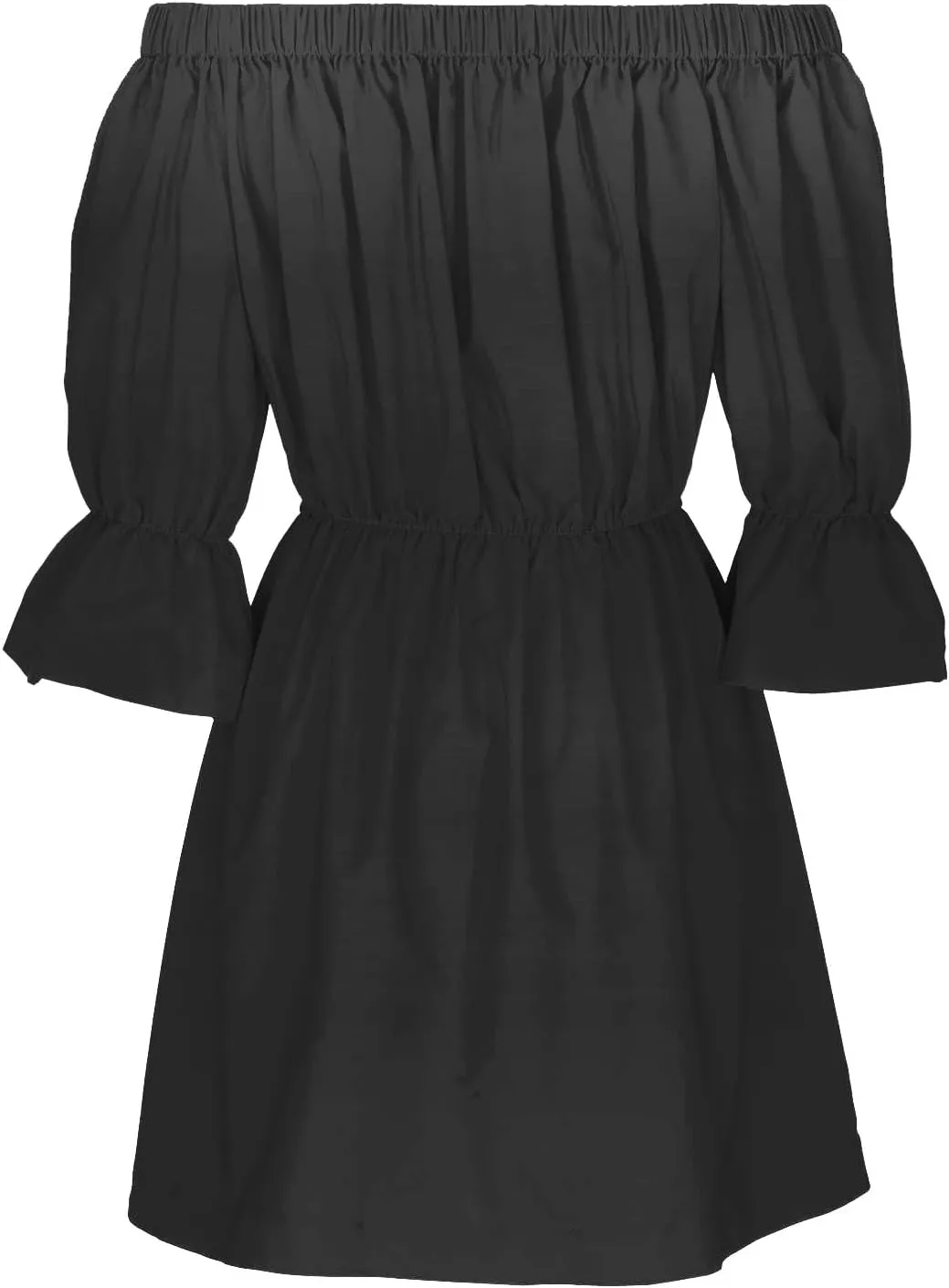 Summer Dresses for Women 2024 Off The Shoulder Ruffle Mini Dress Elastic Waist Long Sleeve Swing Boho Sun Dress