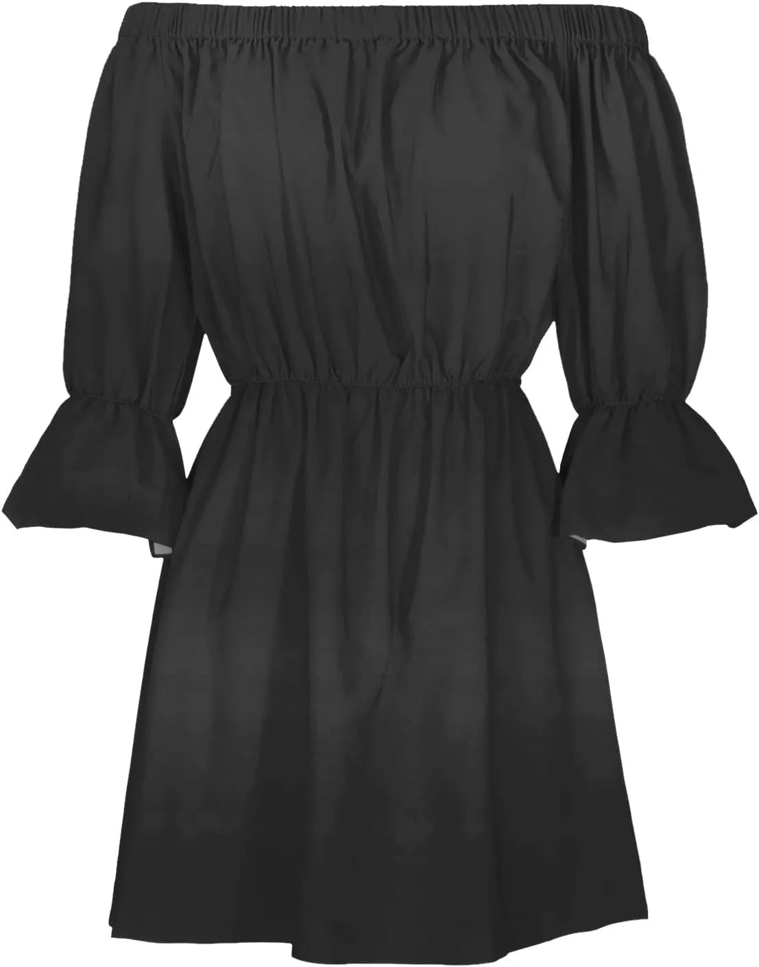 Summer Dresses for Women 2024 Off The Shoulder Ruffle Mini Dress Elastic Waist Long Sleeve Swing Boho Sun Dress