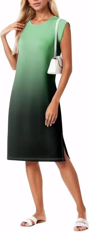 Summer Dresses for Women 2025 Sleeveless Boho Tie Dye Tank Dress Beach A Line Flowy Midi Sundress with Pocket