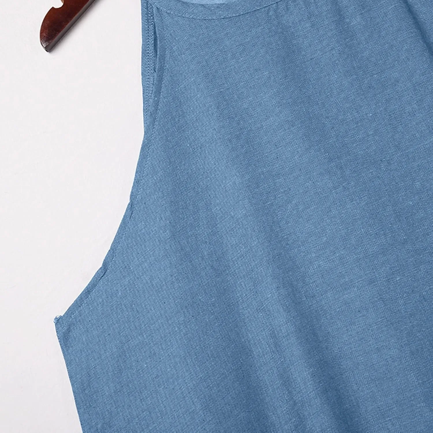 Summer Dresses for Women Casual Maxi Long Halter Neck Denim Sundress Casual Sleeveless Tank Dress Beach Coverup