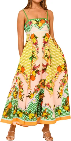 Summer Dresses for Women Sexy Spaghetti Straps Maxi Sundresses Casual Sleeveless Floral Flowy Dress with Pockets