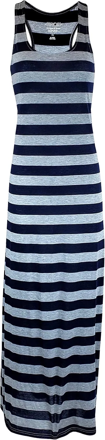 SUMONA Women Long Tank Tops Ankle Length Maxi Dress Bodycon Sleeveless Racerback