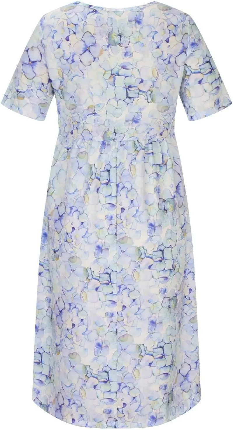 Sundresses for Women Casual Beach 2024 Summer Dress Casual Crewneck Tshirt Dresses Floral Short Sleeve Boho Dress