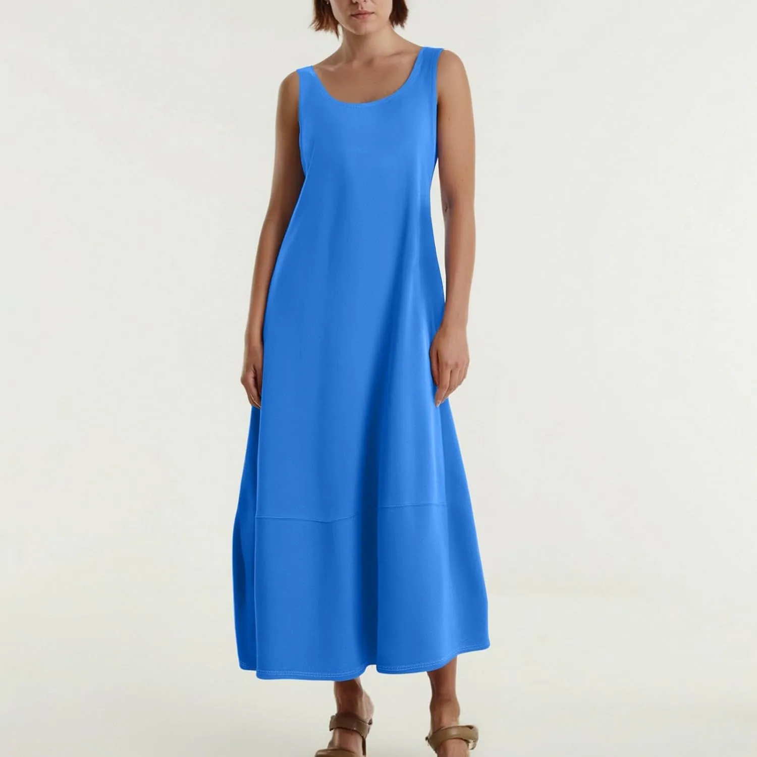 Sundresses for Women,2025 Summer Casual Scoop Neck Sleeveless Tank Maxi Dress,Trendy Floral Beach Vacation Dress