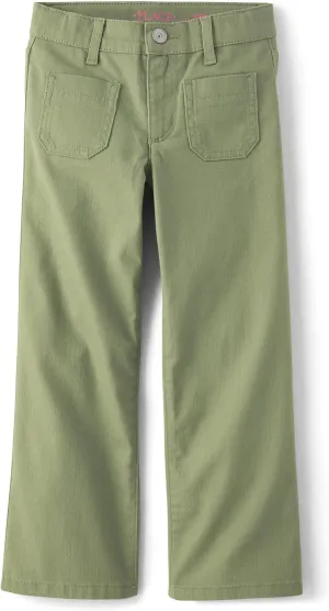 The Children's Place Girls' Patch Pocket Wide Leg Pants