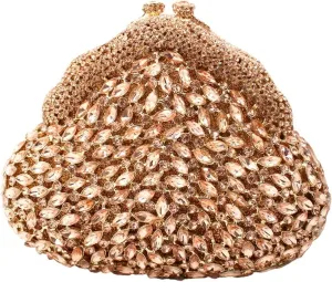 UMREN Women Glittering Luxury Crystal Evening Bag Rhinestone Clutch Purse Diamond Handbag Wedding Clutch Bag for Prom Party
